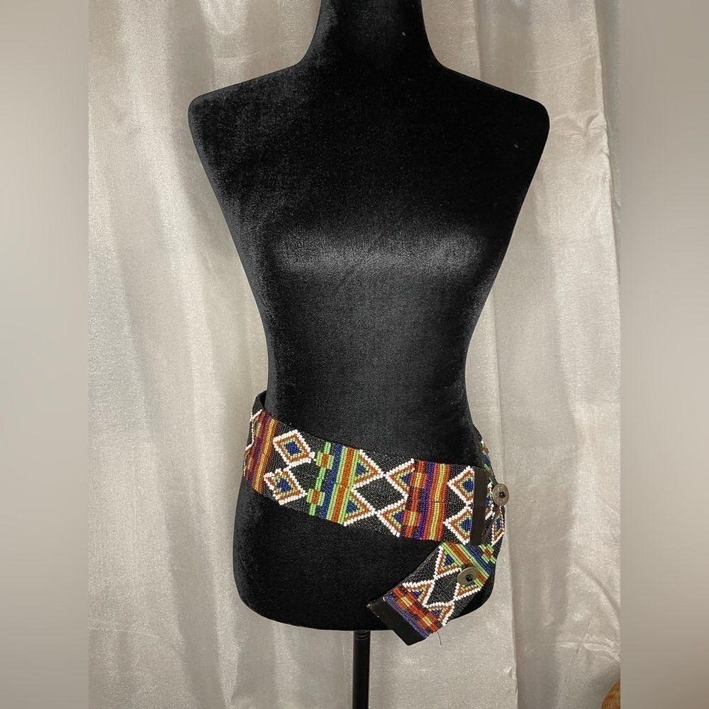 Vintage Handmade Beaded Belt | Vintage Large​​​​​​​​​​​​​​​​​